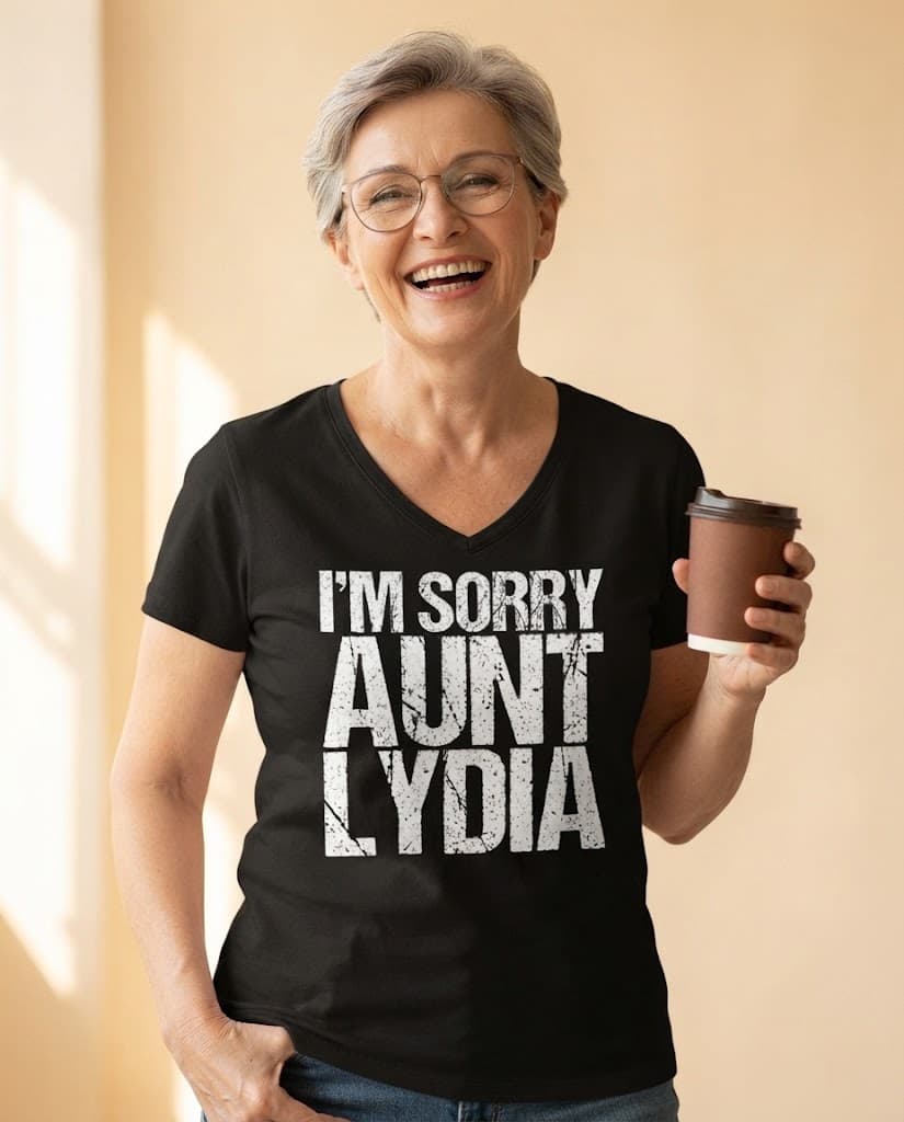 Lustiges T-Shirt mit dem Aufdruck „I'm Sorry Aunt Lydia“