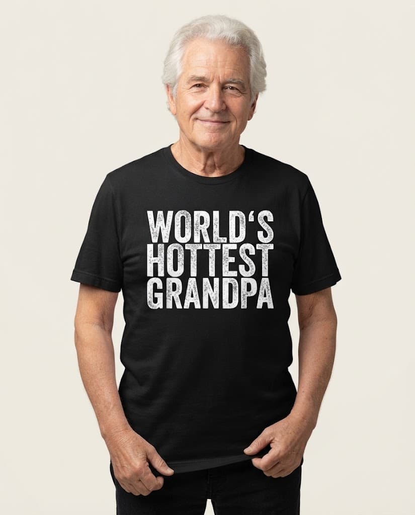 Witziges T-Shirt mit dem Aufdruck „World's Hottest Grandpa“